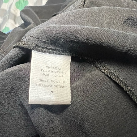 Twelfth Street by Cynthia Vincent Romper Silk Black Minimalist XS - Picture 7 of 7